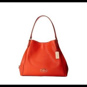 Coach Edie Pebbled Leather Shoulder Bag